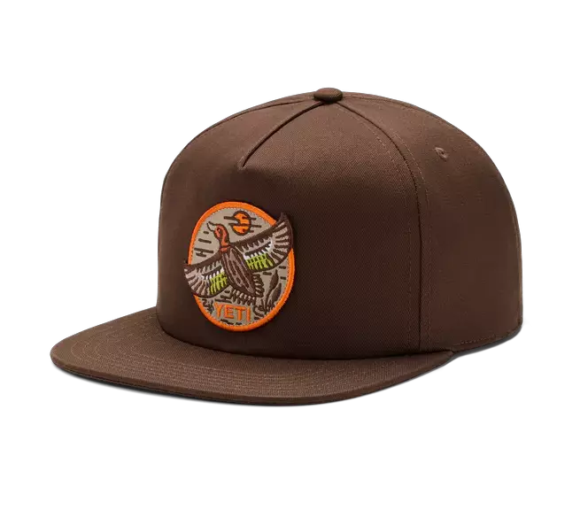 Yeti BFTW Duck Flat Brim Hat Dark Brown - Lippikset - 888830516317 - 1