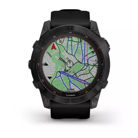 Garmin Fenix 7X Sapphire Solar Musta DLC-titaani ja Musta Hihna - GPS-paikannuslaitteet ja kellot - 753759278328 - 2