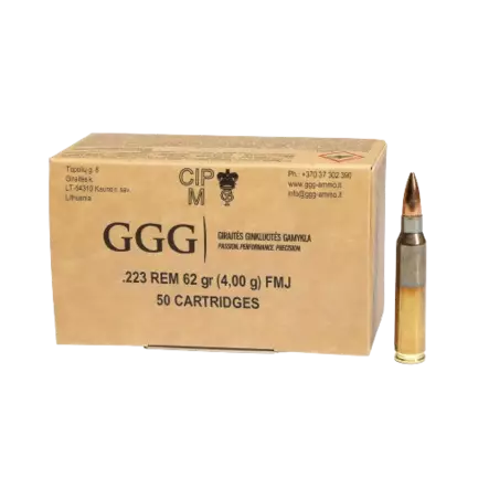 GGG FMJ .223 Rem 4.0g 50pcs - Patruunat 223 Remington - 4779032300308 - 1