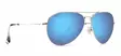 Maui Jim Mavericks - Silver Titanium Frame with Blue Hawaii Lens - Muovilinssit - 603429035648 - 1