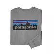 Patagonia Mens LS P-6 Logo Responsibili-Tee Gravel Heather - T-paidat - 192964206328 - 5