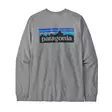 Patagonia Mens LS P-6 Logo Responsibili-Tee Gravel Heather - T-paidat - 192964206328 - 2