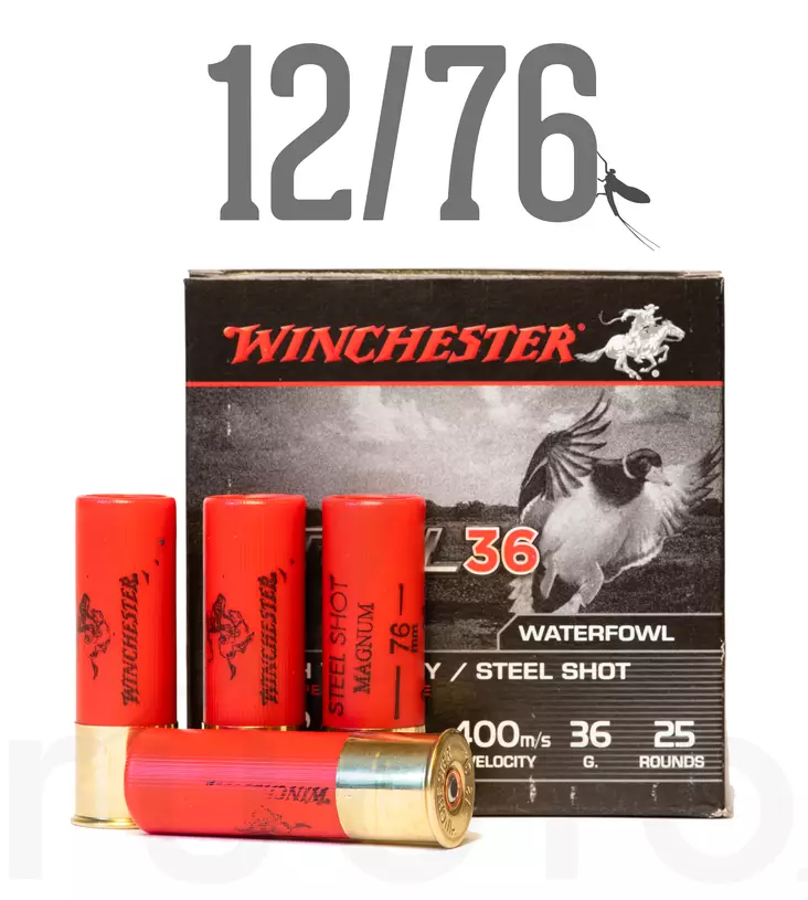 12/76 Winchester Steel36 36g 25pcs - Metsästyspatruunat, teräs - 634957833208 - 2