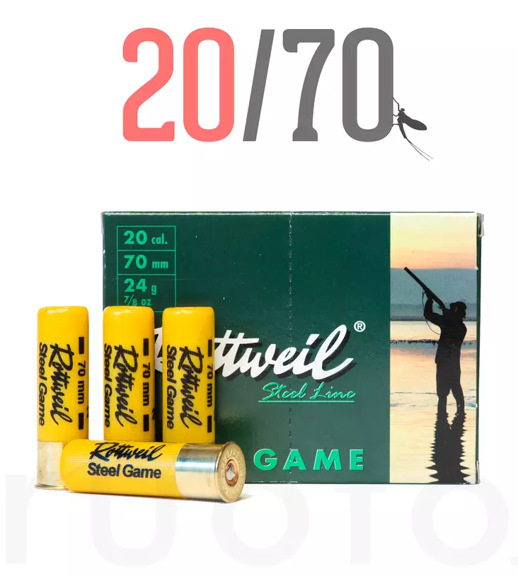 20/70 Rottweil Steel Game 24g 10pcs - Metsästyspatruunat, teräs - 4000294157028 - 1