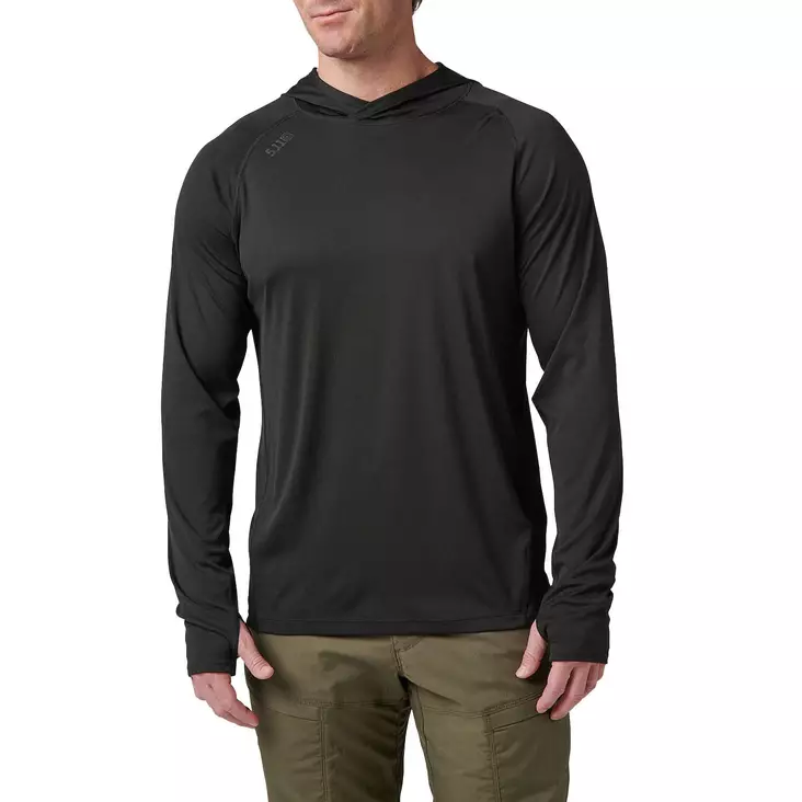 5.11 Sulli UV Hood L/S Black - Taktiset paidat - 888579661668 - 1