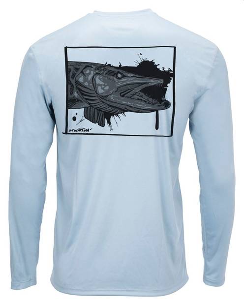 Simms SolarTech Tee Musky Face Steel Blue -paita - Paidat - 694264537138 - 1