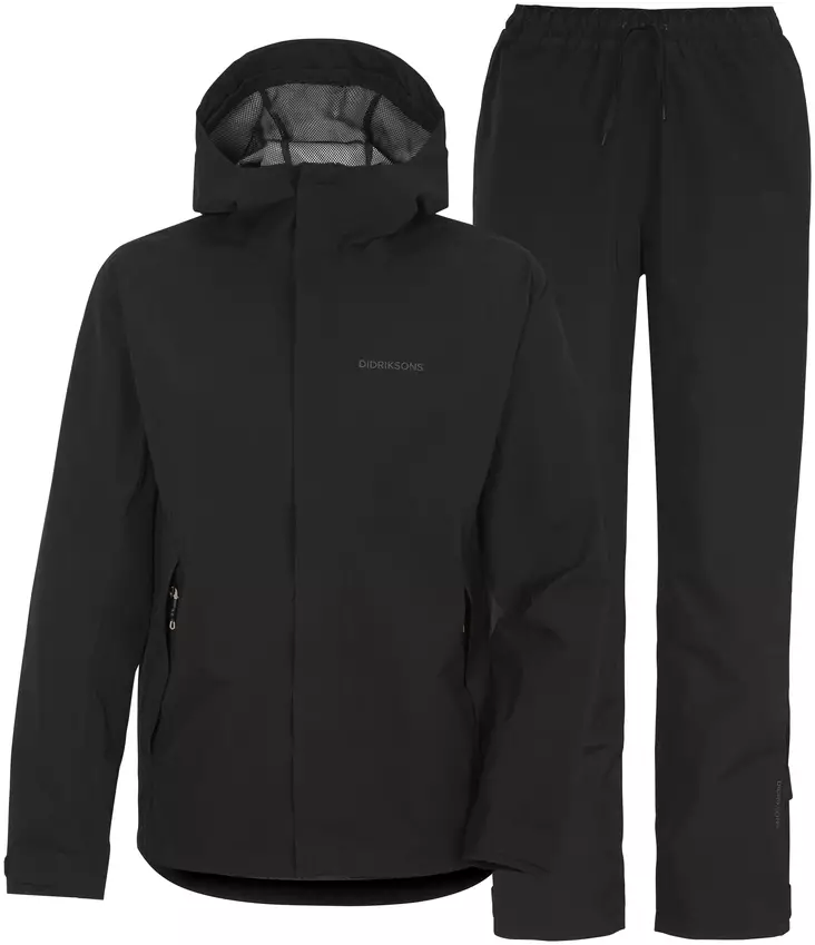 Didriksons Grit Black USX Set - Miesten kuoritakit - 332627979258 - 1