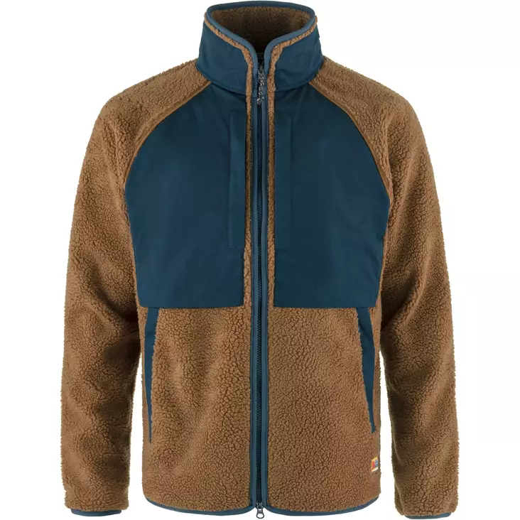Fjällräven Vardag Pile Jacket M Chestnut-Navy - Välitakit - 7323450913168 - 1