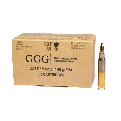 GGG FMJ .223 Rem 4.0g 50pcs - Patruunat 223 Remington - 4779032300308 - 1