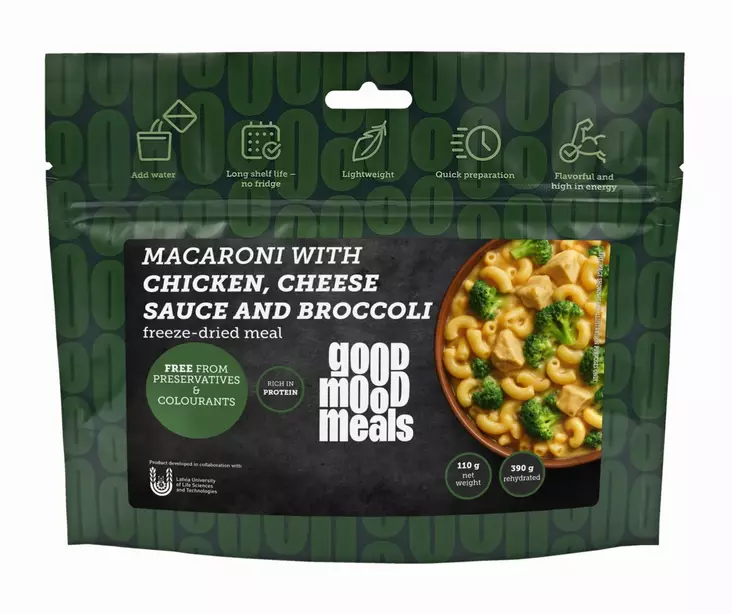 GoodMoodMeals Macaroni With Chicken Cheese Sauce And Broccoli - Retkiruuat - 4750296003778 - 1