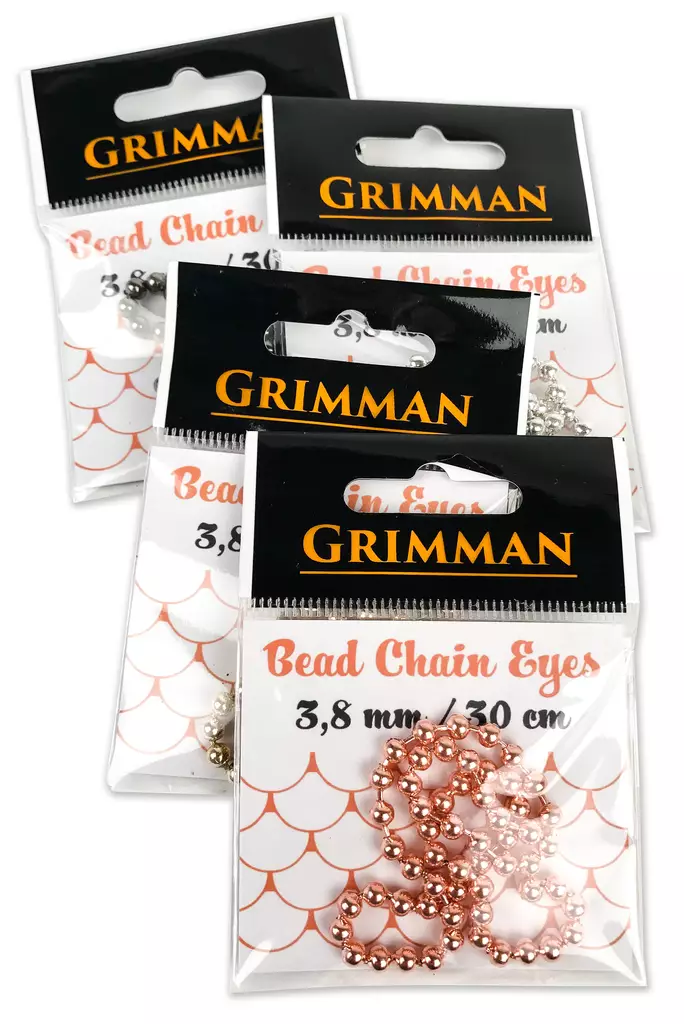Grimman Bead Chain Eyes 3,8mm Metallic - Painosilmät - 11808018 - 1