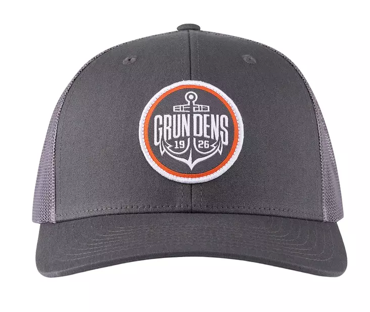 Grundens Logo Anchor Trucker Charcoal - Truckerit - 0840316335928 - 1