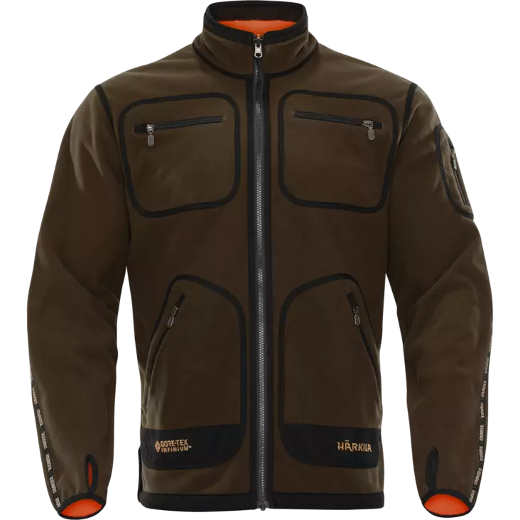 Härkila Kamko Fleece Hunting Green/ Orange Blaze - Miesten metsästystakit - 5707335340188 - 1