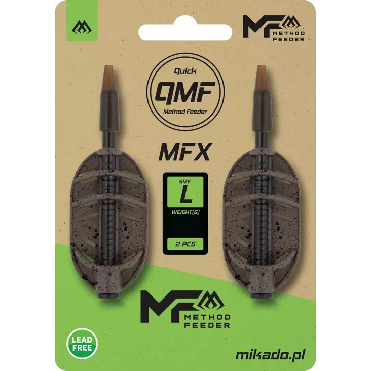Mikado Method Feeder MFX Q.M.F. L 2 pcs - Litteät & hybridi-method feederit - 5900637126928 - 1