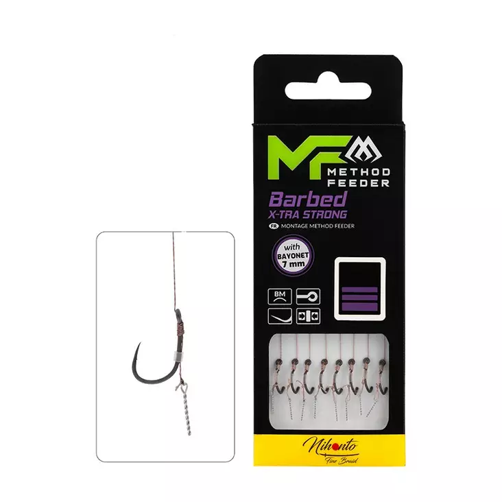 Mikado MF Rig X-Tra Strong Bayonet Barbed Braid 10cm - Valmiiksi sidotut koukut - 5900637161868 - 1