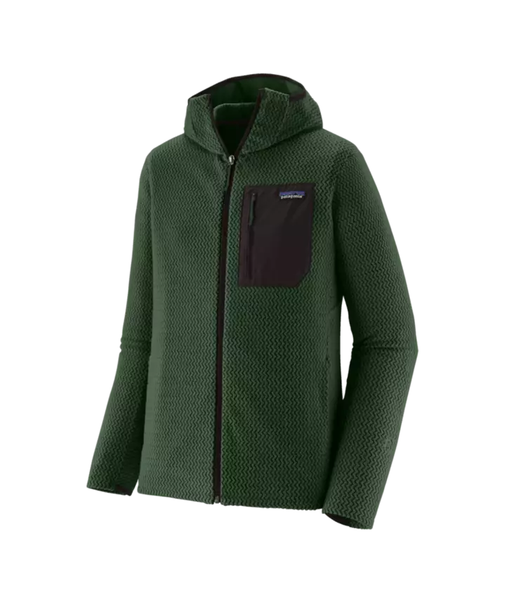 Patagonia M´s R1 Air Full Zip Hoody Treeline Green - Fleecepaidat - 199346146098 - 1