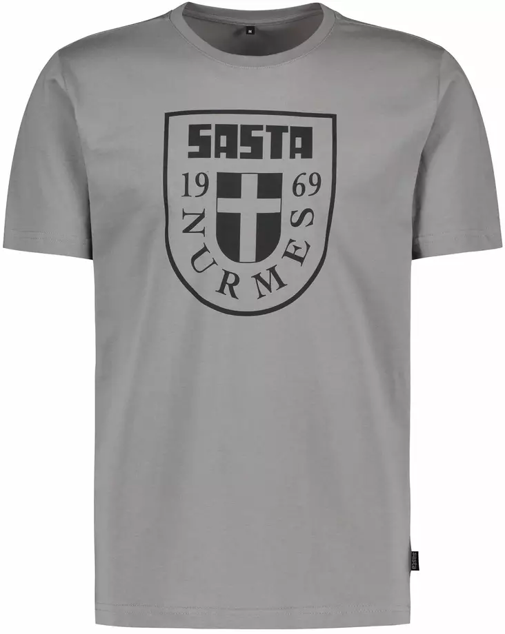 Sasta Nurmes Flag T-Shirt Mid Grey - Miesten t-paidat - 6419619259138 - 1