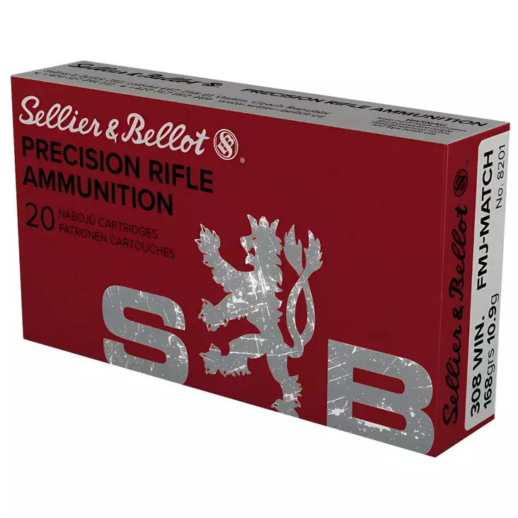 S&B FMJ Match.308 Win 10,9g 20pcs - Patruunat 308 Winchester - 8590690344888 - 1