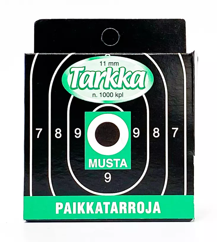 Tarkka Paikkatarra 11mm Musta - Paikkatarrat - 6410362412108 - 1