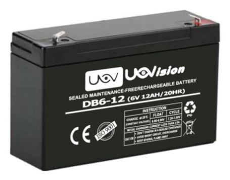 Uovision Riistakameran Akku 6V 12Ah - Riistakameratarvikkeet - 6430061580038 - 1