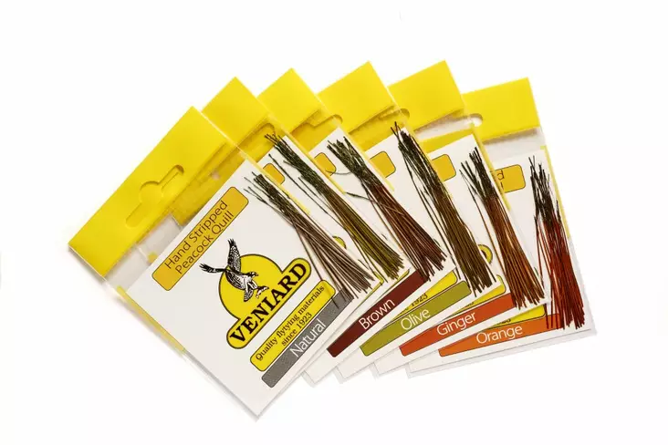 Veniard Hand Stripped Peacock Quill - Muut sulat ja höyhenet - 40450300038 - 1