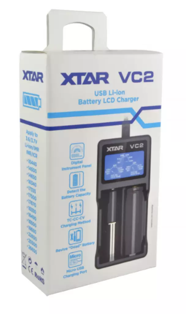 Xtar VC2 Akkulaturi - Ultracom-koiratutkat - 6952918320388 - 1