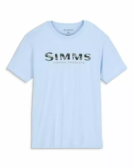Simms Shroud Fill Logo T-Shirt Sky Blue - Miesten t-paidat - 694264699829 - 1