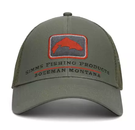 Simms Trout Icon Trucker Smokey Olive - Lippikset - 694264669099 - 1