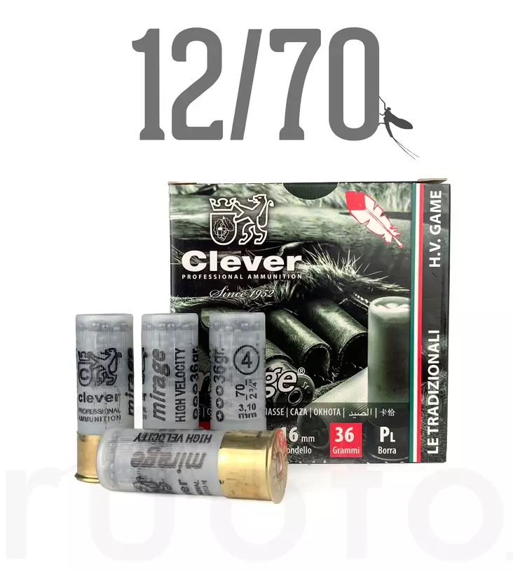 12/70 Clever Mirage T3 H.V Game 36g 25pcs - Metsästyspatruunat, lyijy - 3300818327069 - 1