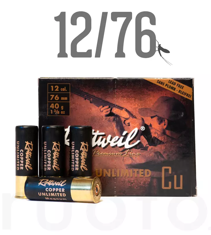 12/76 Rottweil Copper Unlimited 40g 10pcs - Metsästyspatruunat, muut materiaalit - 4000294192159 - 1