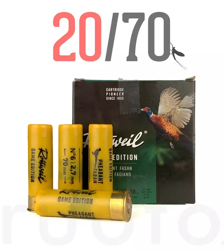 20/70 Rottweil Game Edition Pheasant 28g 25pcs - Metsästyspatruunat, lyijy - 4000294086519 - 2
