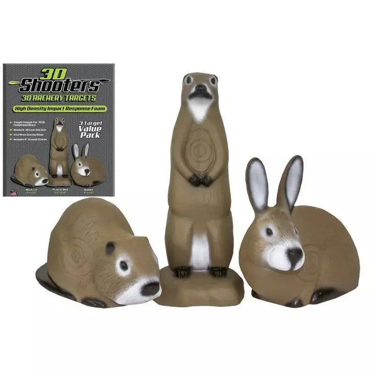 3D Shooters 3 Targets Value Pack -eläinmaalitaulusetti - 3D-Maalit - 702649715009 - 1