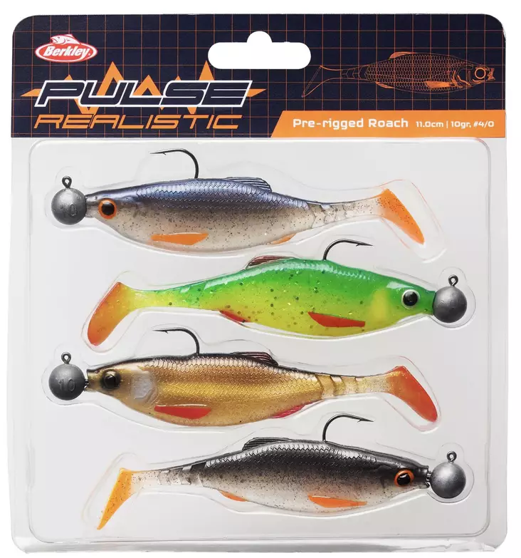 Berkley Pre-Rigged Pulse Realistic Roach 11cm 4pcs - Viehelajitelmat - 028632967669 - 1