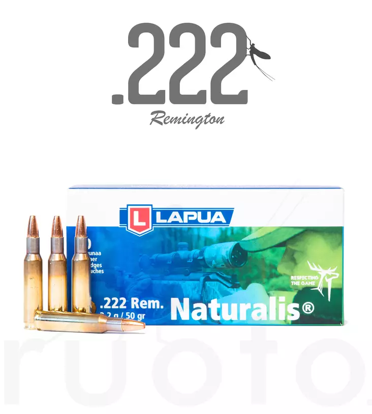 Lapua Naturalis .222 Rem 3,2g 20pcs - Patruunat 222 Remington - 6418267103589 - 1