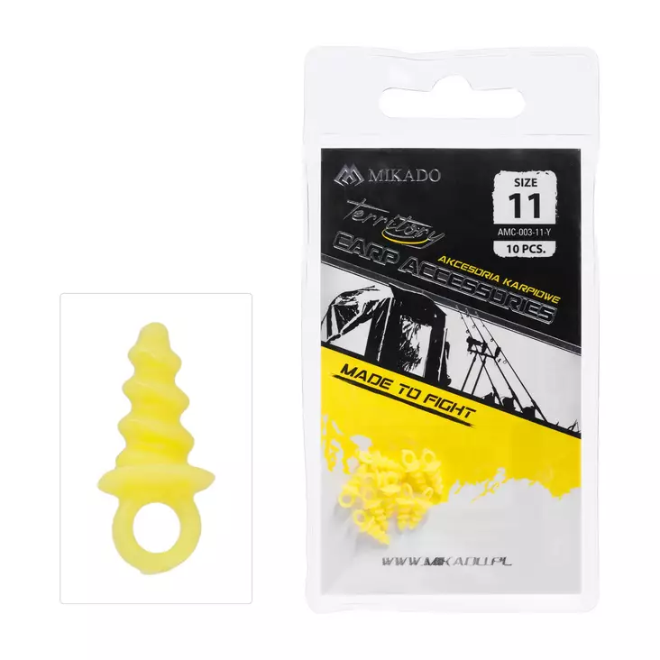 Mikado Plastic Boilie Screw 11mm Yellow - Syöttiruuvit - 5900637685609 - 1