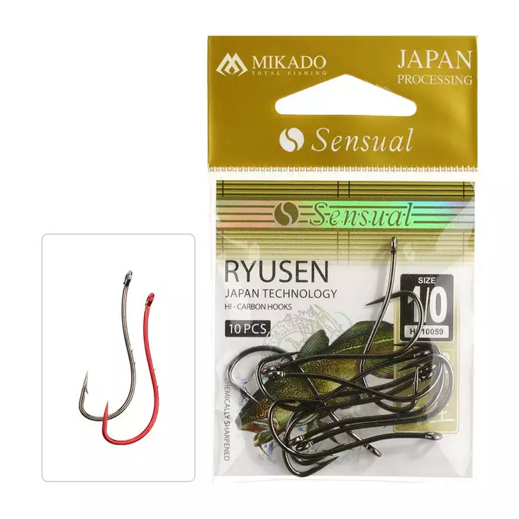 Mikado Sensual Ryusen with Ring BN - Silmälliset & lapiopäiset koukut - 5900637618379 - 1