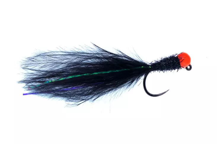 Naked Jiggy Leech Black Tungsten kuulapäällä - Streamerit ja liitsit - G1189 - 2