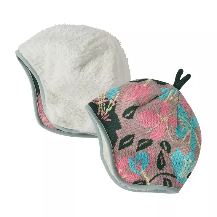 Patagonia Baby Reversible Beanie Hopes and Blooms: Fuzzy Mauve - Pipot - 198077946649 - 1