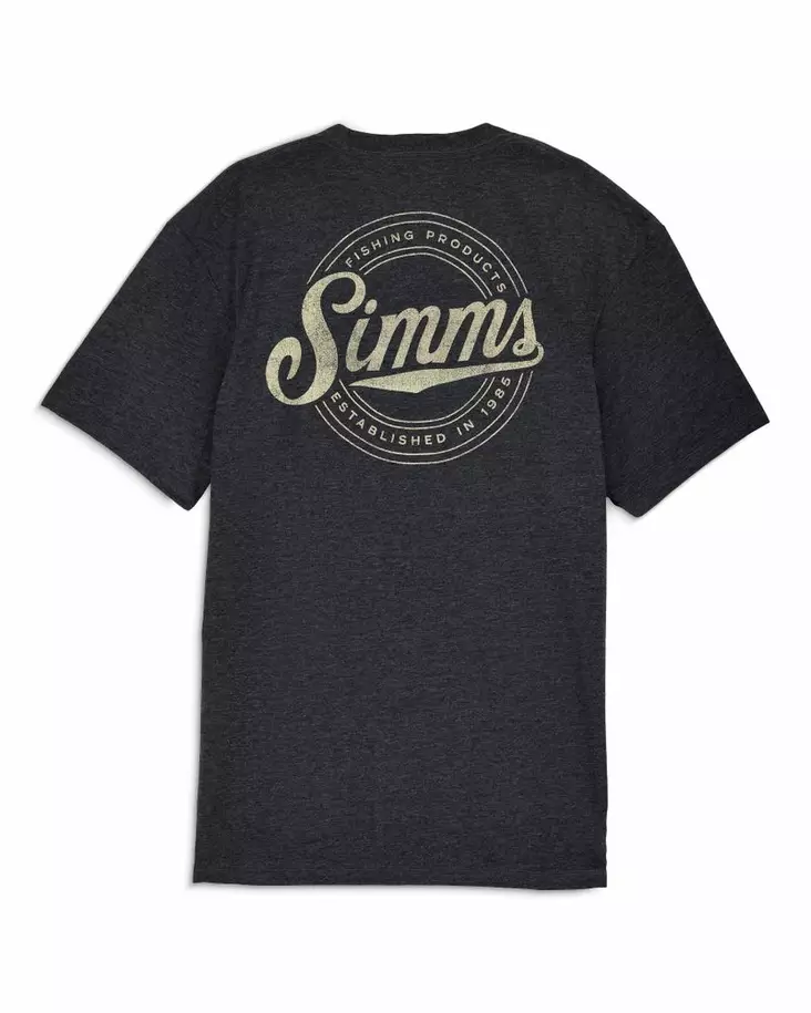 Simms Circle Lockup T-Shirt Charcoal Heather - Miesten t-paidat - 694264711699 - 1