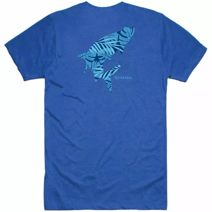 Simms Palm Tarpon Fill T-Shirt Royal Heather - T-paidat - 694264556689 - 1