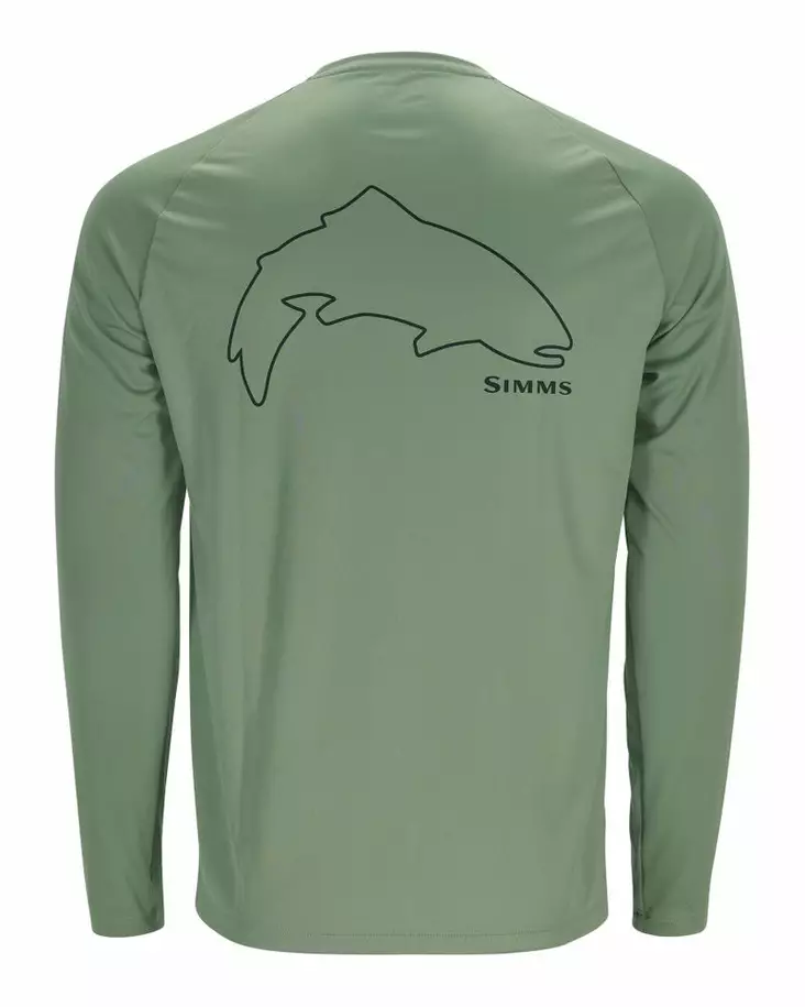 Simms Tech Tee - Artist Series Trout Outline Field - Paidat - 694264607619 - 1