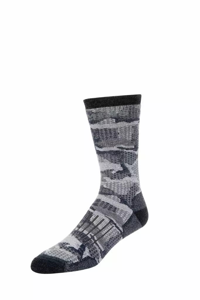 Simms Women's Merino Midweight Hiker Sock Hex Flo Camo Admiral - Sukat, buffit ja muut - 694264504529 - 2