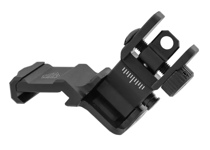 UTG ACCU-SYNC 45 Degree Rear Sight Manual Flip-up Tool-free Dual Aperture - Rautatähtäimet kivääreille - 4717385553699 - 1