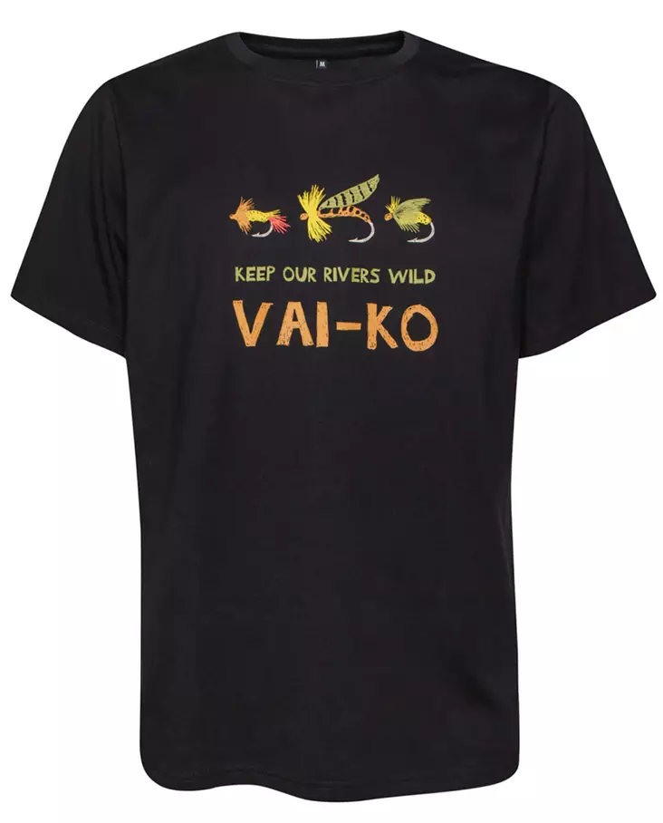 VAI-KO Flyfisher T-Shirt Black - Miesten t-paidat - 6430072388449 - 1