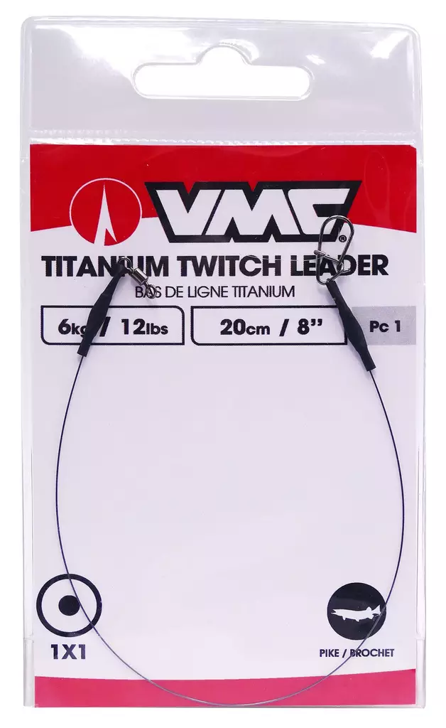 VMC Titanium Leader 1x7 40lb 30cm - Valmisperukkeet - 3422993071329 - 1