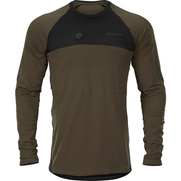 Härkila Heat L/S Willow Green/Black - varavirtalähteellä lämmitettävä aluspaita - Metsästäjän alus- ja väliasut - 5714733PTUOTE - 1