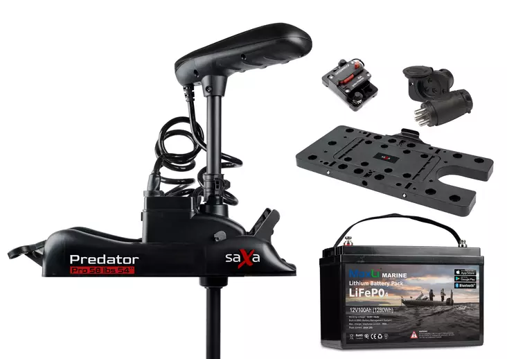 Saxa Predator Pro 58lbs 54'' + MaxLi Lithium - Saxa-keulasähkömoottorit - 940800-020-M60AH - 1