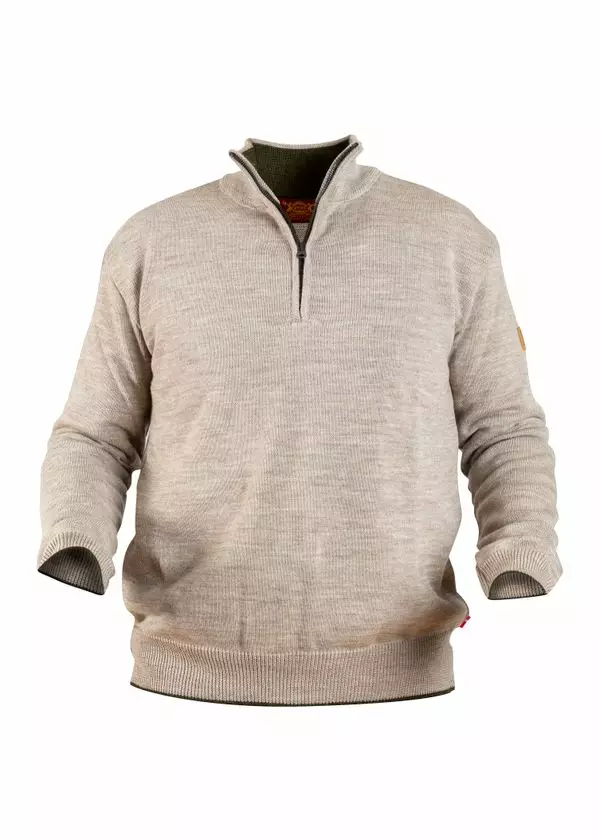 Nordhunt Runar Quarter Zip Savanne Melange - Metsästäjän paidat - 40451-SAV-L - 1