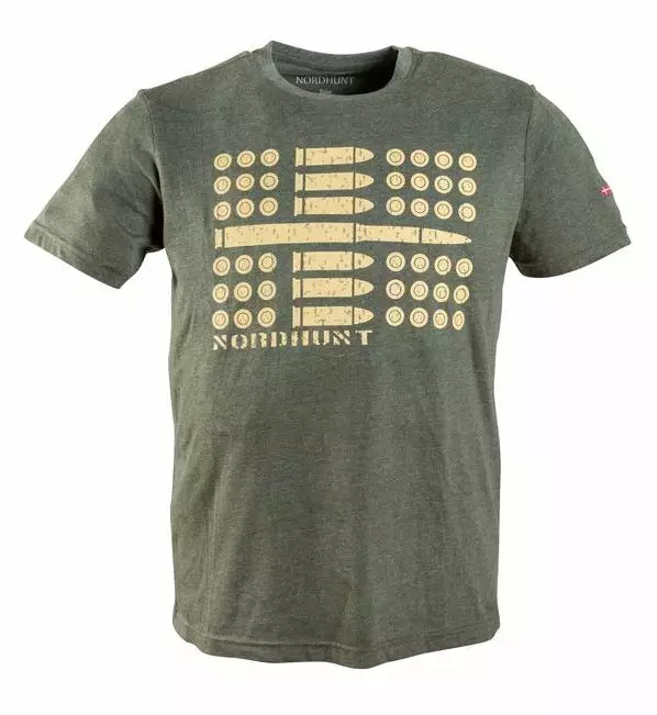 Nordhunt Ammo Flag T-Shirt Olive - Metsästäjän paidat - 25204-O-2XL - 1