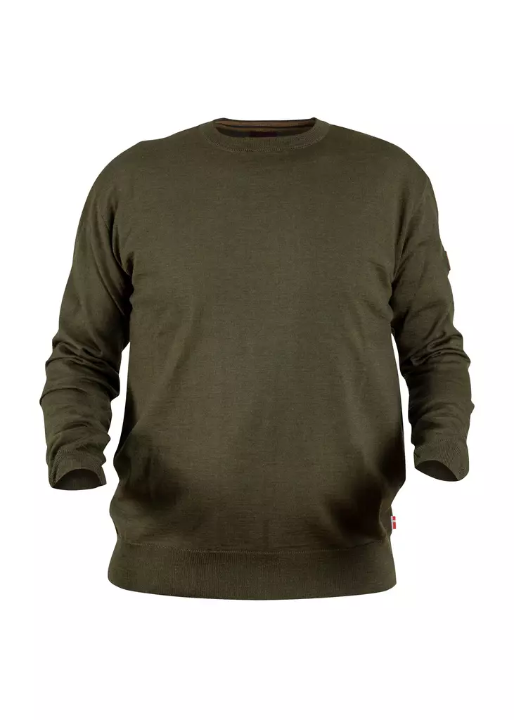 Nordhunt Asbjorn O-Neck Knit Olive Melange - Metsästäjän paidat - 40450-OM-XL - 1